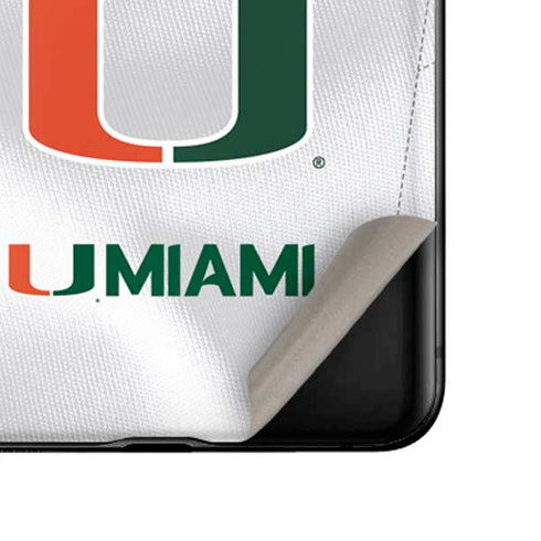 University of Miami White Jersey Galaxy Z Flip Skin