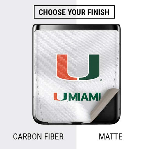 University of Miami White Jersey Galaxy Z Flip Skin