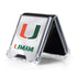 University of Miami White Jersey Galaxy Z Flip5 5G Clear Case