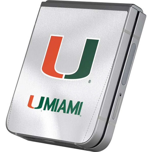 University of Miami White Jersey Galaxy Z Flip6 Skin