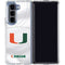 University of Miami White Jersey Galaxy Z Fold5 5G Clear Case