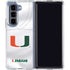 University of Miami White Jersey Galaxy Z Fold5 5G Clear Case