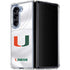 University of Miami White Jersey Galaxy Z Fold5 5G Clear Case
