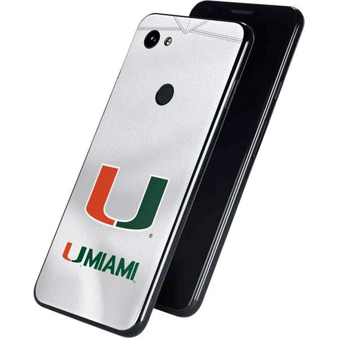 University of Miami White Jersey Google Pixel 3a Skin