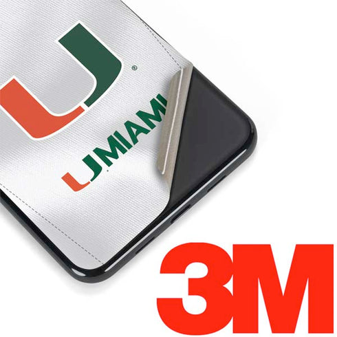University of Miami White Jersey Google Pixel 3a Skin