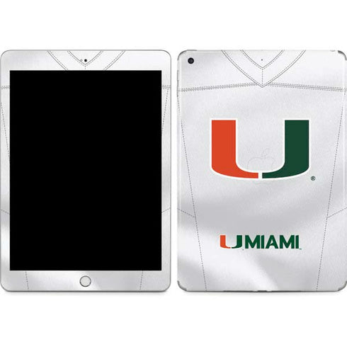University of Miami White Jersey Apple iPad Skin