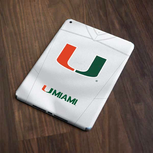 University of Miami White Jersey Apple iPad Skin