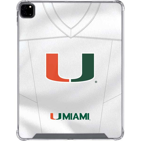 University of Miami White Jersey iPad Pro 12.9in (2020) Clear Case