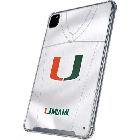 University of Miami White Jersey iPad Pro 12.9in (2020) Clear Case