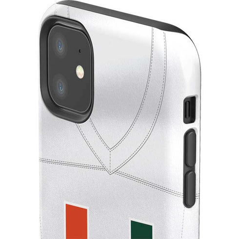 University of Miami White Jersey iPhone 11 Impact Case