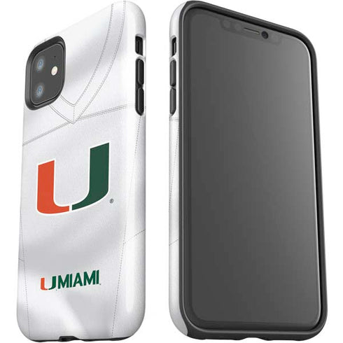 University of Miami White Jersey iPhone 11 Impact Case