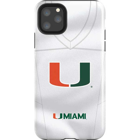 University of Miami White Jersey iPhone 11 Pro Max Impact Case