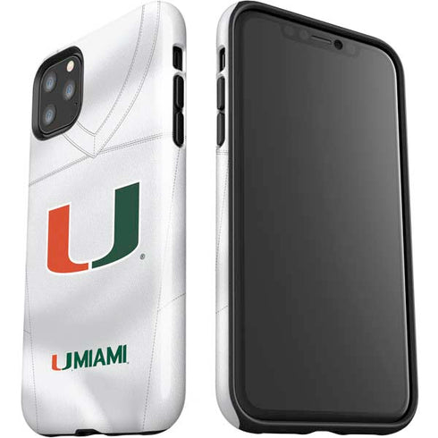 University of Miami White Jersey iPhone 11 Pro Max Impact Case