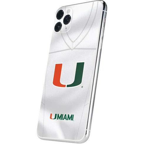 University of Miami White Jersey iPhone 11 Pro Max Skin