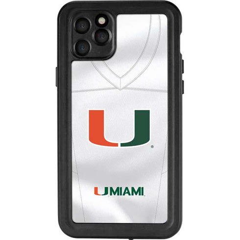 University of Miami White Jersey iPhone 11 Pro Max Waterproof Case