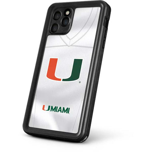 University of Miami White Jersey iPhone 11 Pro Max Waterproof Case