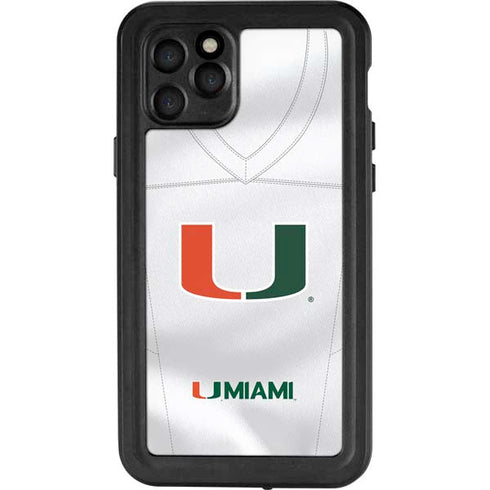 University of Miami White Jersey iPhone 11 Pro Waterproof Case
