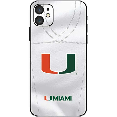 University of Miami White Jersey iPhone 11 Skin