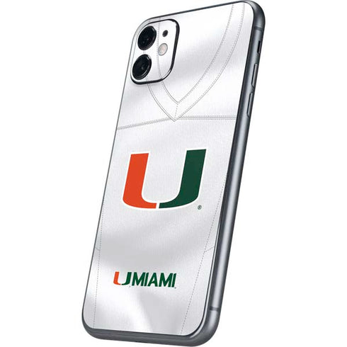 University of Miami White Jersey iPhone 11 Skin