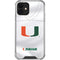 University of Miami White Jersey iPhone 12 Clear Case