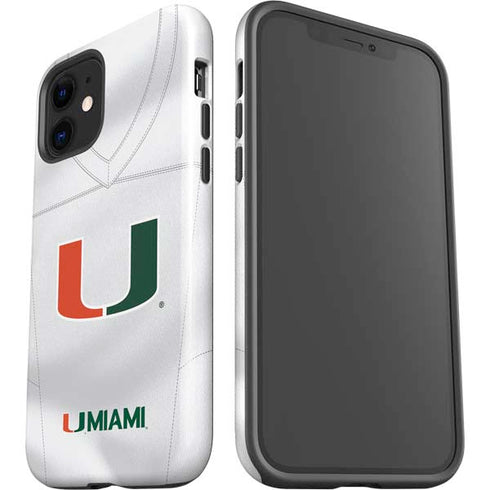 University of Miami White Jersey iPhone 12 Mini Impact Case