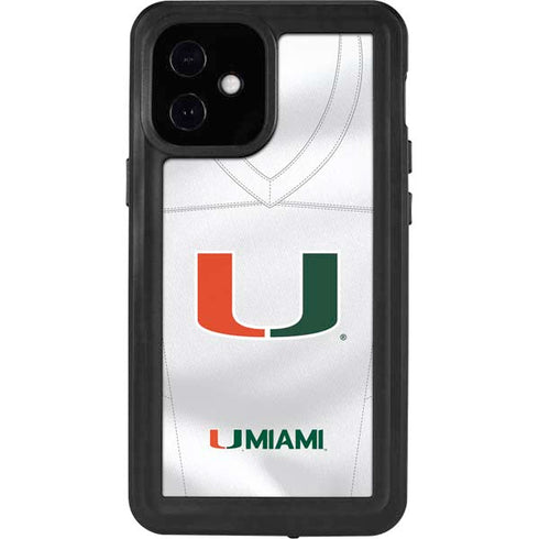 University of Miami White Jersey iPhone 12 Mini Waterproof Case