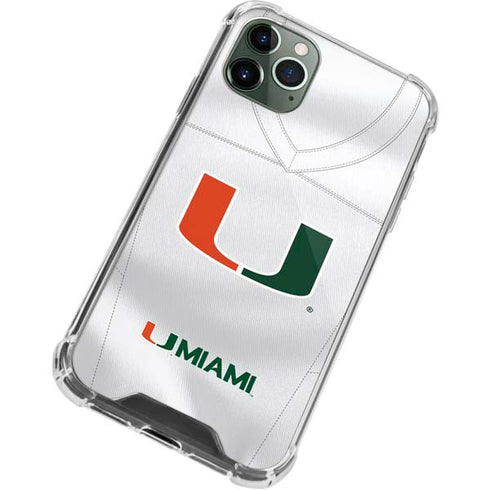 University of Miami White Jersey iPhone 12 Pro Clear Case