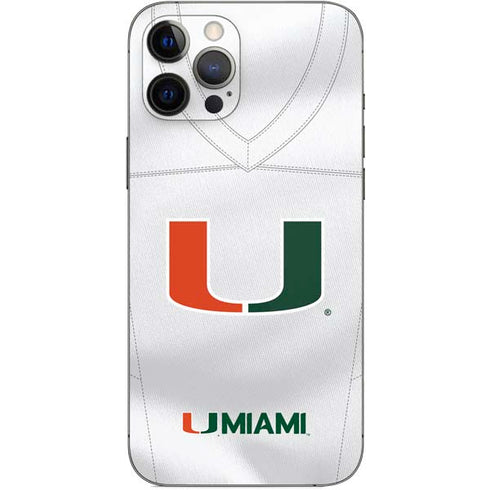 University of Miami White Jersey iPhone 12 Pro Max Skin