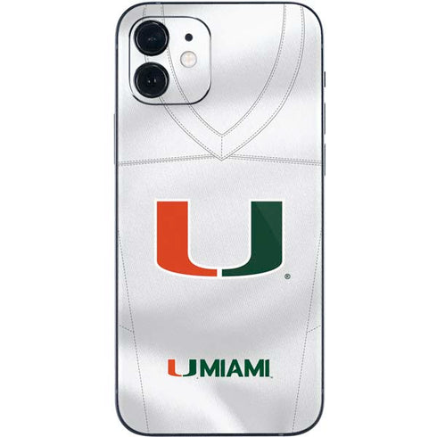 University of Miami White Jersey iPhone 12 Skin