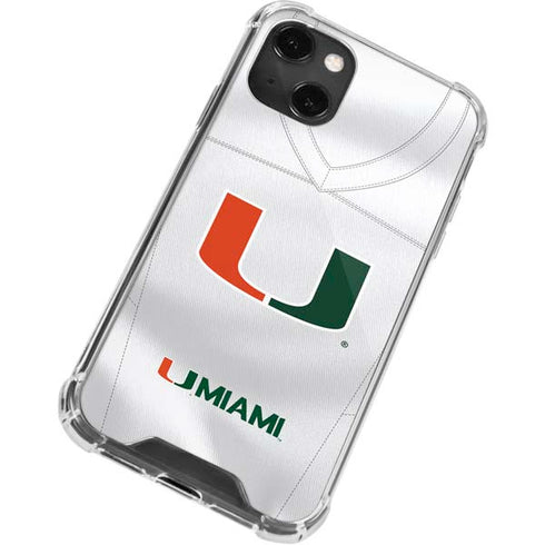 University of Miami White Jersey iPhone 13 Mini Clear Case