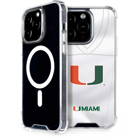 University of Miami White Jersey iPhone 13 Pro MagSafe Case