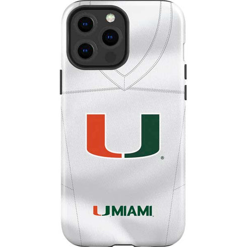 University of Miami White Jersey iPhone 13 Pro Max Impact Case