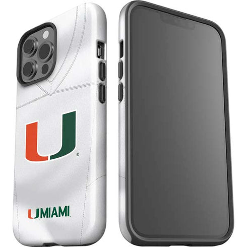 University of Miami White Jersey iPhone 13 Pro Max Impact Case