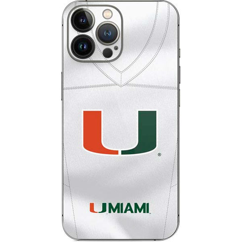 University of Miami White Jersey iPhone 13 Pro Max Skin
