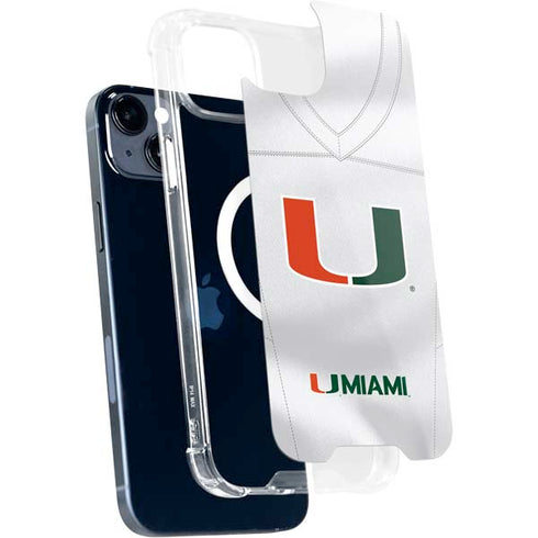 University of Miami White Jersey iPhone 14 MagSafe Case