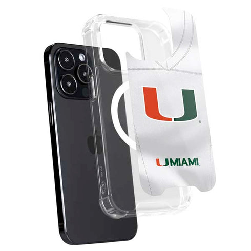 University of Miami White Jersey iPhone 14 Pro Max MagSafe Case
