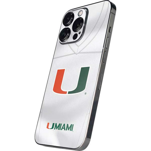 University of Miami White Jersey iPhone 14 Pro Skin