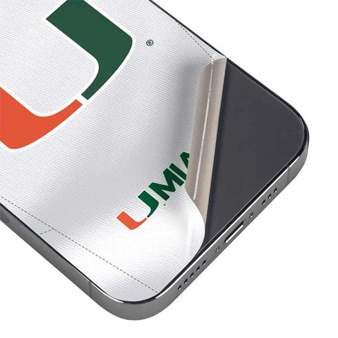University of Miami White Jersey iPhone 14 Pro Skin