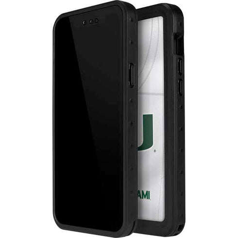 University of Miami White Jersey iPhone 14 Pro Waterproof Case