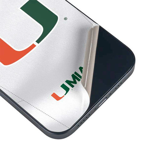 University of Miami White Jersey iPhone Skins
