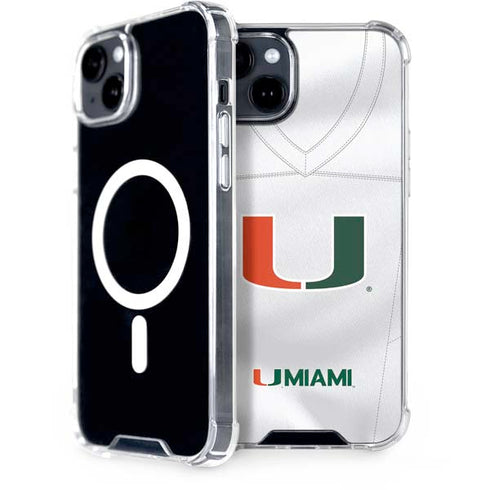 University of Miami White Jersey iPhone 15 MagSafe Case