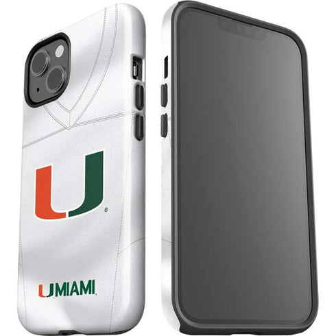 University of Miami White Jersey iPhone 15 Plus Impact Case