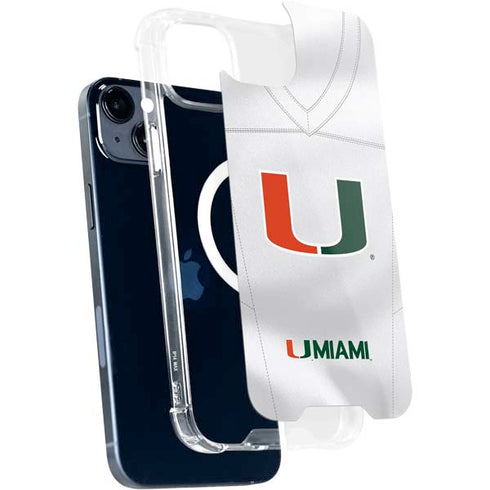 University of Miami White Jersey iPhone 15 Plus MagSafe Case