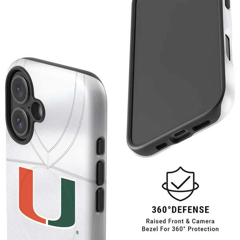 University of Miami White Jersey iPhone 16 Magsafe Impact Case