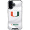 University of Miami White Jersey iPhone 16 Plus Clear Case