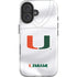 University of Miami White Jersey iPhone 16 Plus Impact Case