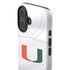 University of Miami White Jersey iPhone 16 Plus Impact Case