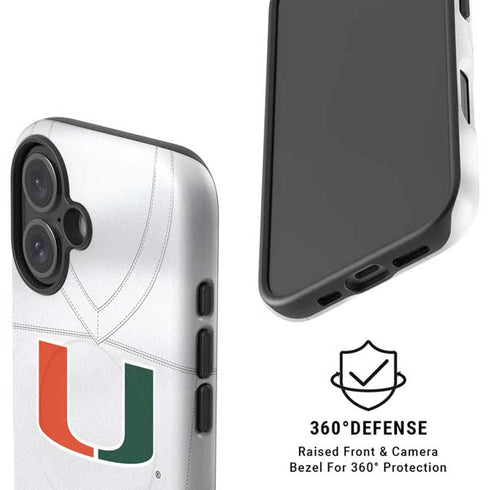 University of Miami White Jersey iPhone 16 Plus Magsafe Impact Case