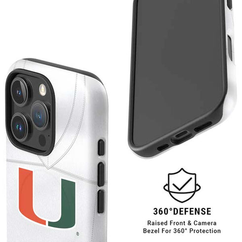 University of Miami White Jersey iPhone 16 Pro Max Magsafe Impact Case