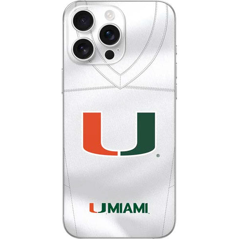 University of Miami White Jersey iPhone 16 Pro Max Skin